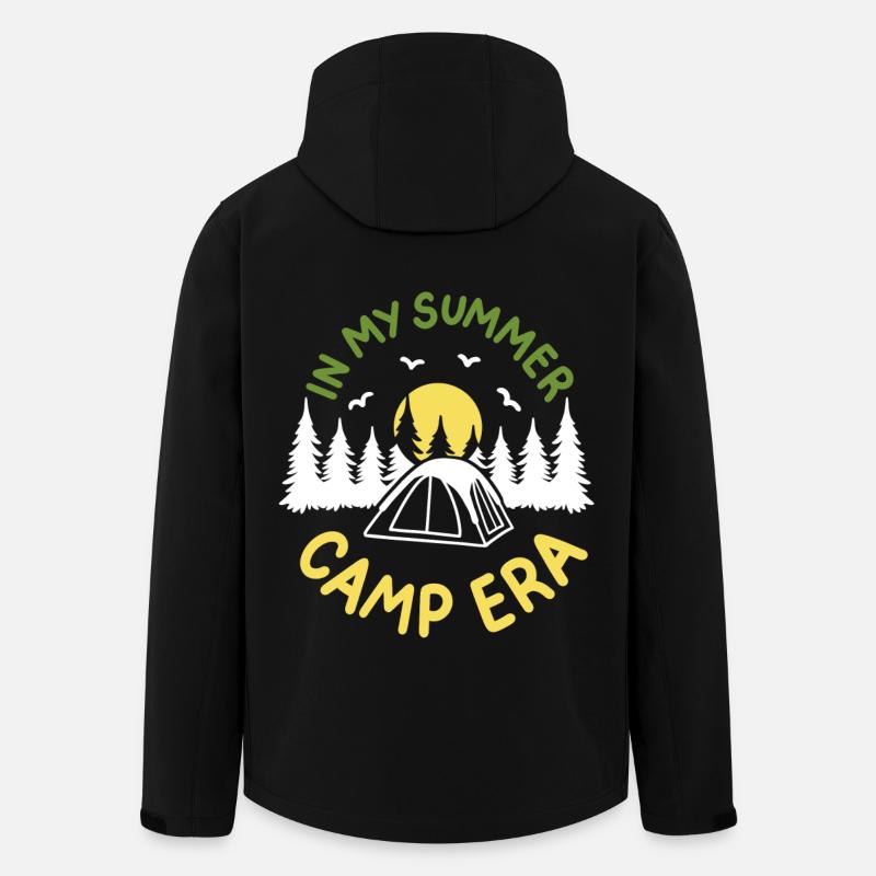 Camping Sommerlager Camper - Recycelte Männer Softshell-Jacke von Stanley/Stella - Schwarz