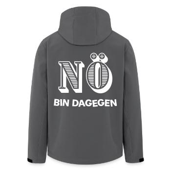 NÖ - BIN DAGEGEN - Recycelte Männer Softshell-Jacke von Stanley/Stella - Schwarz - Hinten - AI Model Male 185 light (185cm)