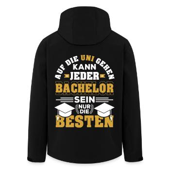 Bachelor Abschluss geschafft Uni Student Geschenk - Recycelte Männer Softshell-Jacke von Stanley/Stella - Schwarz - Hinten - AI Model Male 185 light (185cm)