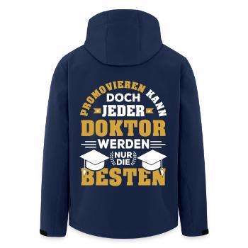 Doktor Arzt Doktortitel Medizin Promotion Geschenk - Recycelte Männer Softshell-Jacke von Stanley/Stella - Navy - Hinten - AI Model Male 185 light (185cm)