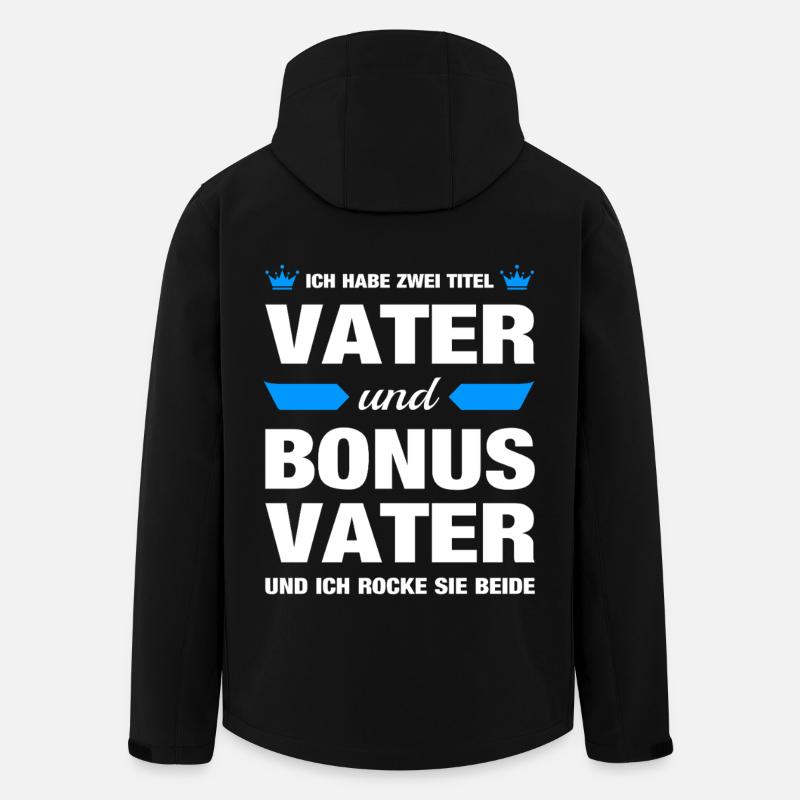 Bonus Vater Papa Papi Stiefvater Vatertag Geschenk - Recycelte Männer Softshell-Jacke von Stanley/Stella - Schwarz