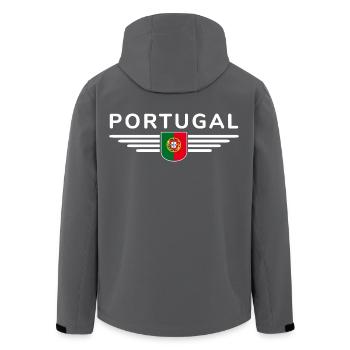 I Love Portugal, conception de tenue de t-shirt - Veste softshell homme en polyester recyclé Stanley/Stella - noir - Dos - AI Model Male 185 light (185cm)