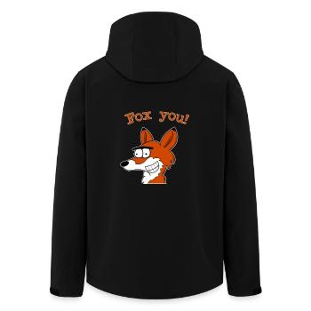 Fox you! - Recycelte Männer Softshell-Jacke von Stanley/Stella - Schwarz - Hinten - AI Model Male 185 light (185cm)