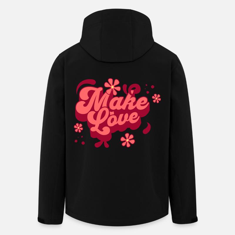 Répandre l’amour - Veste softshell homme en polyester recyclé Stanley/Stella - noir