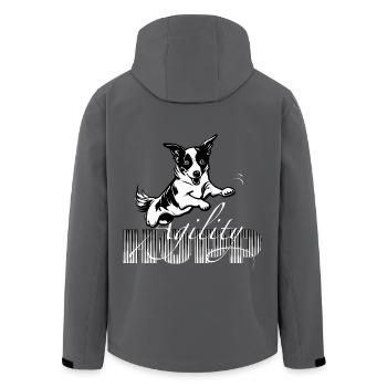 Hopp -Agility - Recycelte Männer Softshell-Jacke von Stanley/Stella - Schwarz - Hinten - AI Model Male 185 light (185cm)