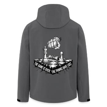 La partie est terminée - Veste softshell homme en polyester recyclé Stanley/Stella - noir - Dos - AI Model Male 185 light (185cm)
