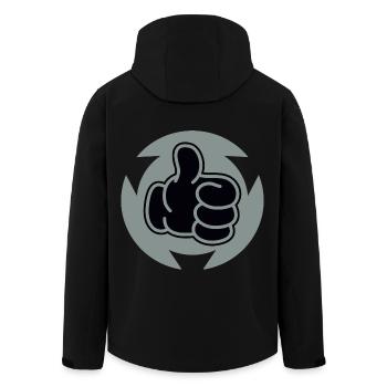 Daumen Hoch - Recycelte Männer Softshell-Jacke von Stanley/Stella - Schwarz - Hinten - AI Model Male 185 light (185cm)