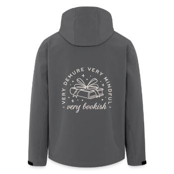 Funny book lover very demure very mindful - Men’s Recycled Softshell Jacket by Stanley/Stella - black - Back - AI Model Male 185 light (185cm)