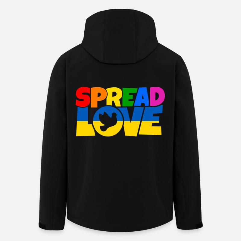 Spread Love Shirt Design - Recycelte Männer Softshell-Jacke von Stanley/Stella - Schwarz