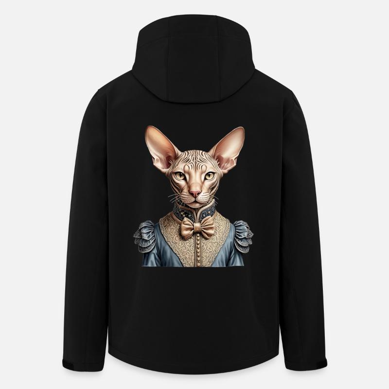 Viktorianische Sphynx-Katze - Recycelte Männer Softshell-Jacke von Stanley/Stella - Schwarz