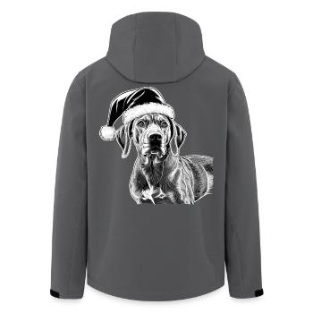 Rhodesian Ridgeback Christmas - Men’s Recycled Softshell Jacket by Stanley/Stella - black - Back - AI Model Male 185 light (185cm)