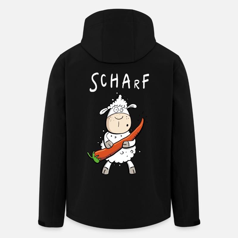 Pepperoni Sheep I Sharp comic pun - Men’s Recycled Softshell Jacket by Stanley/Stella - black