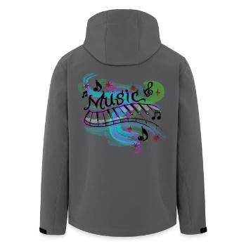 musique - Veste softshell homme en polyester recyclé Stanley/Stella - noir - Dos - AI Model Male 185 light (185cm)