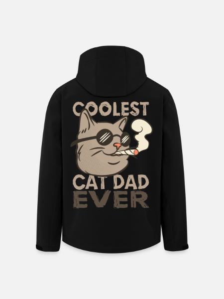 Chat Papa - Veste softshell homme en polyester recyclé Stanley/Stella - noir