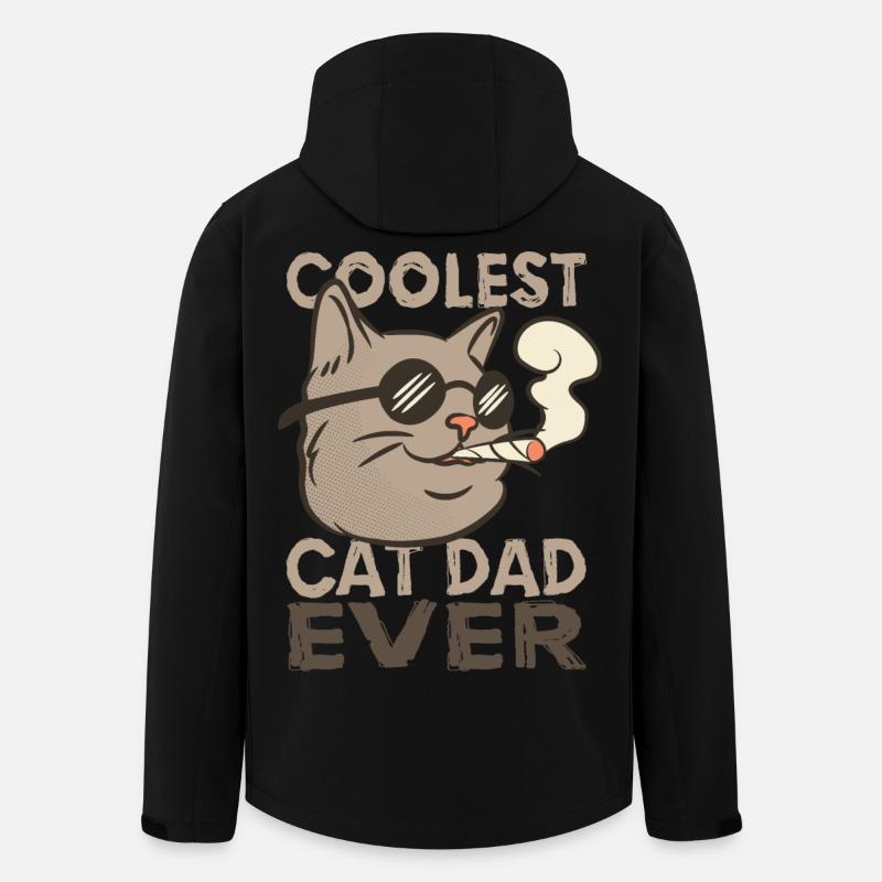 Cat Dad - Men’s Recycled Softshell Jacket by Stanley/Stella - black