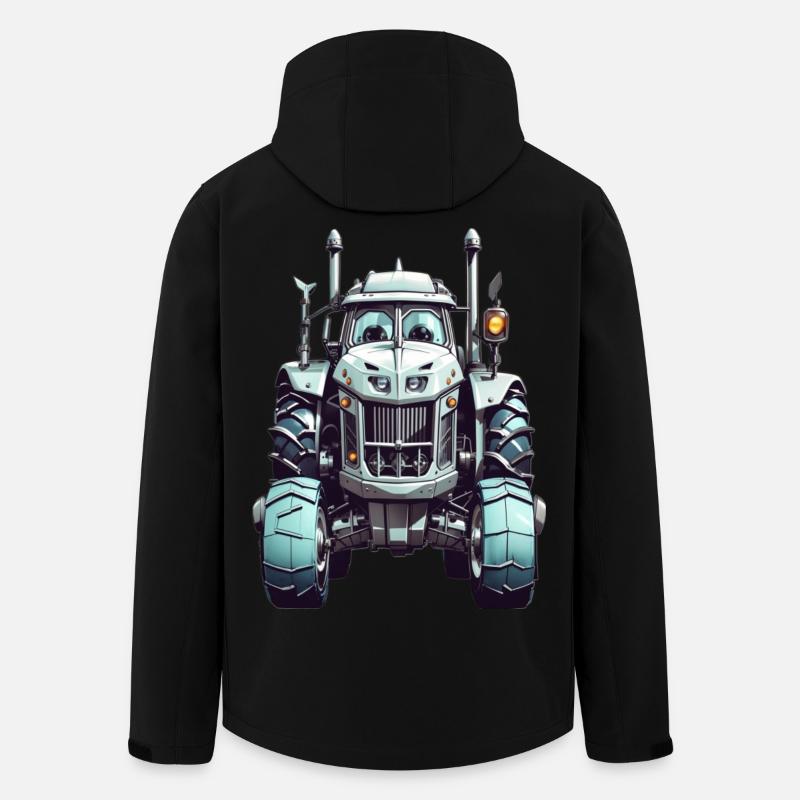 Tracteur avec des yeux - Veste softshell homme en polyester recyclé Stanley/Stella - noir