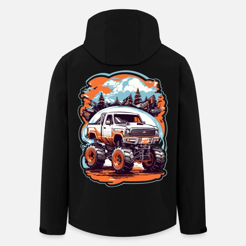 Monstertruck - Recycelte Männer Softshell-Jacke von Stanley/Stella - Schwarz