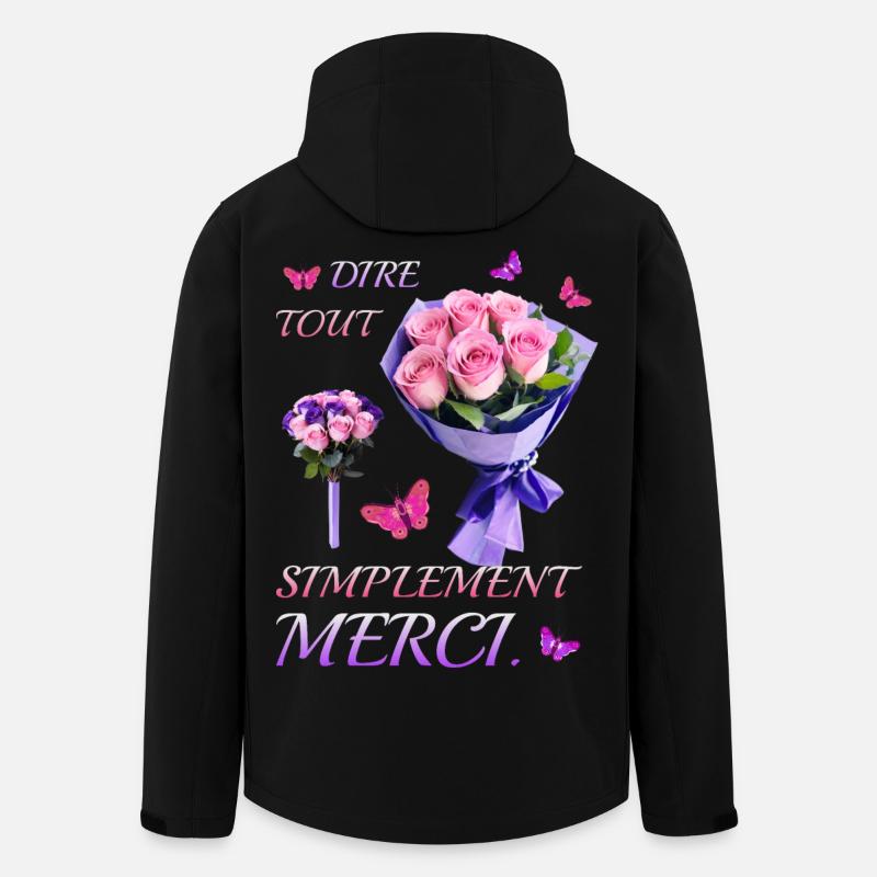 Dites simplement merci. - Veste softshell homme en polyester recyclé Stanley/Stella - noir