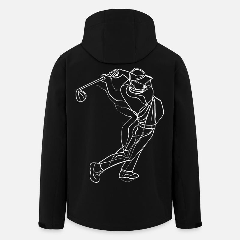 Golfer Sketch - Men’s Recycled Softshell Jacket by Stanley/Stella - black