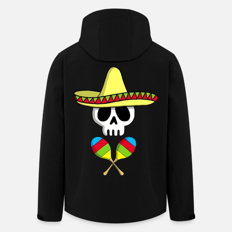 Mexikanischer Schädel - Recycelte Männer Softshell-Jacke Discoverer von Stanley/Stella - Schwarz