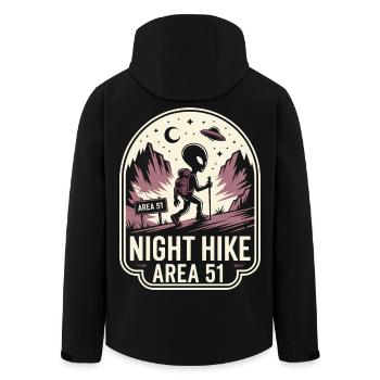 Lustige Gegend 51 Alien UFO Wanderung Wandern - Recycelte Männer Softshell-Jacke von Stanley/Stella - Schwarz - Hinten - AI Model Male 185 light (185cm)