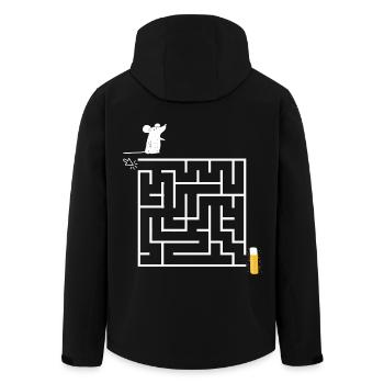 Souris du Carnaval Kölsch Cologne Alaaf Costume Funny Fun - Veste softshell homme en polyester recyclé Stanley/Stella - noir - Dos - AI Model Male 185 light (185cm)