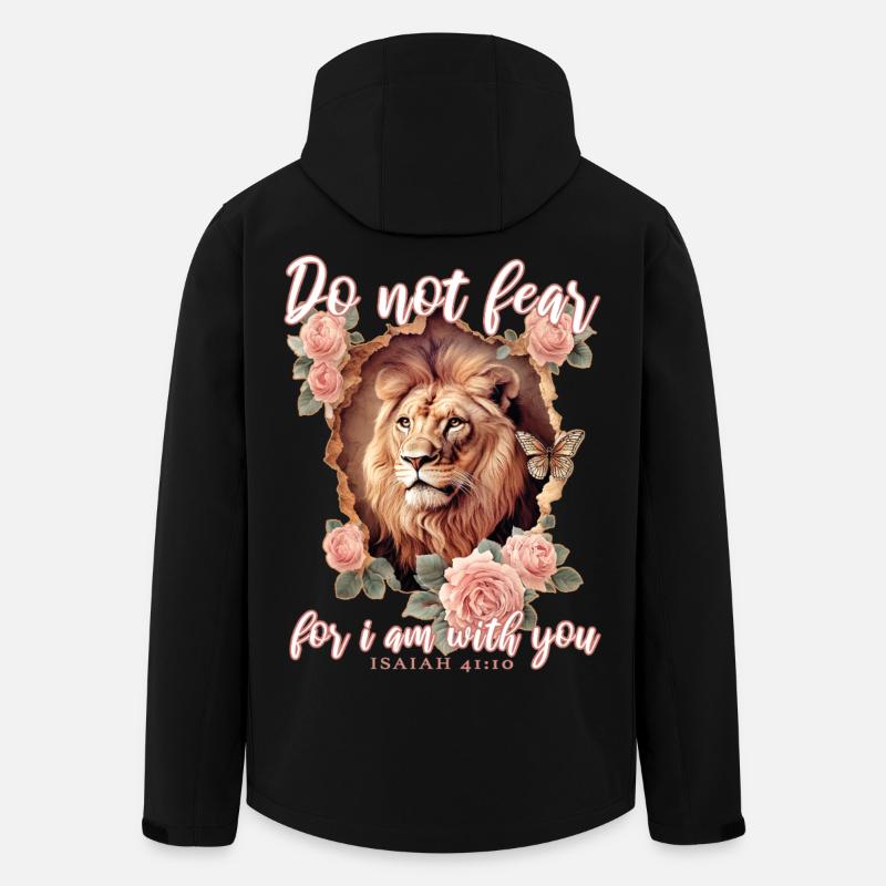 Löwe Bibelvers Christlich - Recycelte Männer Softshell-Jacke von Stanley/Stella - Schwarz