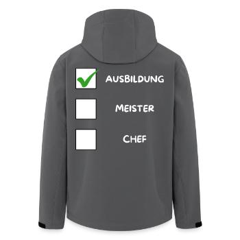 AZUBI (Meister) Checkliste - Recycelte Männer Softshell-Jacke von Stanley/Stella - Anthrazit - Hinten - AI Model Male 185 light (185cm)