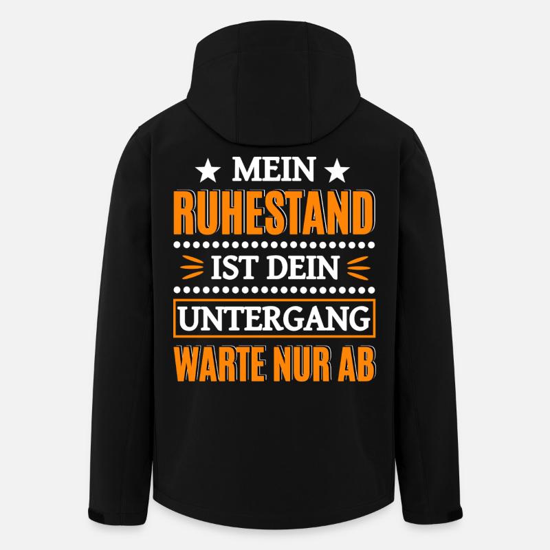 Lustiger Renter Spruch - Recycelte Männer Softshell-Jacke von Stanley/Stella - Schwarz