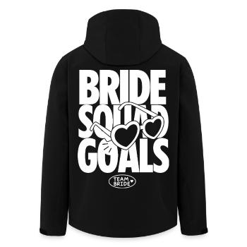 Équipe de la Mariée : Objectifs de l’équipe Mariée - Veste softshell homme en polyester recyclé Stanley/Stella - noir - Dos - AI Model Male 185 light (185cm)