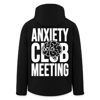 Réunion du Club de l’Anxiété avec le Cerveau - Veste softshell homme en polyester recyclé Stanley/Stella - noir - Dos - AI Model Male 185 light (185cm)