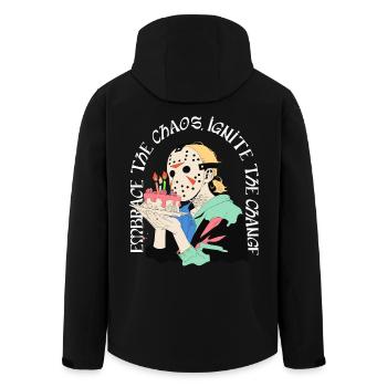 Friday 13 motivation by Jason - Men’s Recycled Softshell Jacket by Stanley/Stella - black - Back - AI Model Male 185 light (185cm)