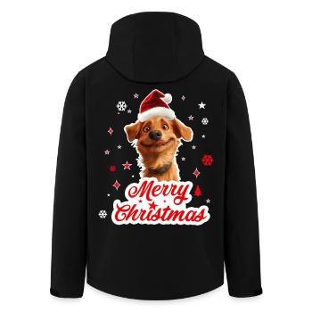 Merry christmas dog - Veste softshell homme en polyester recyclé Stanley/Stella - noir - Dos - AI Model Male 185 light (185cm)