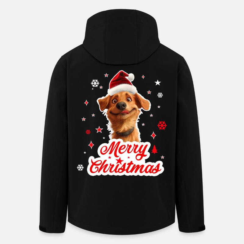 Merry christmas dog - Veste softshell homme en polyester recyclé Stanley/Stella - noir