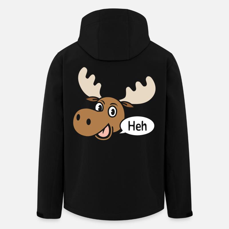 Amused Moose - Men’s Recycled Softshell Jacket by Stanley/Stella - black