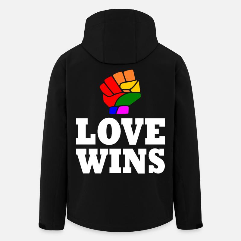 Love wins - Recycelte Männer Softshell-Jacke von Stanley/Stella - Schwarz