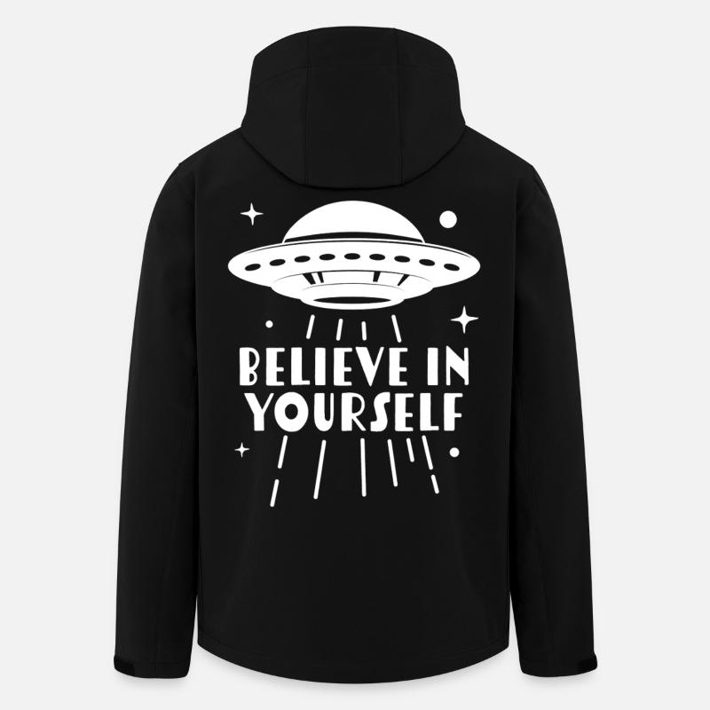 Believe in Yourself UFO - Men’s Recycled Softshell Jacket by Stanley/Stella - black