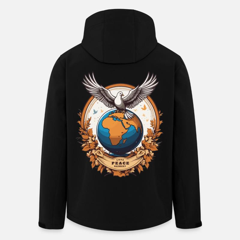World Peace on Earth - Men’s Recycled Softshell Jacket by Stanley/Stella - black