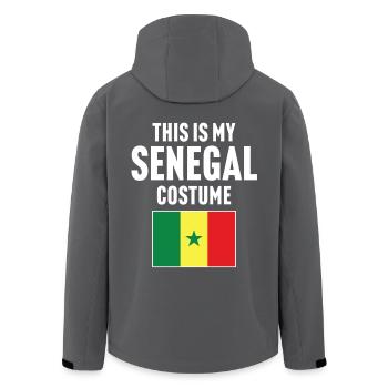 Das ist mein Senegal Kostüm - Recycelte Männer Softshell-Jacke von Stanley/Stella - Schwarz - Hinten - AI Model Male 185 light (185cm)