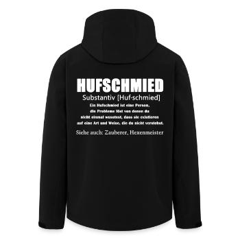 Hufschmied Definition Shirt - Recycelte Männer Softshell-Jacke von Stanley/Stella - Schwarz - Hinten - AI Model Male 185 light (185cm)