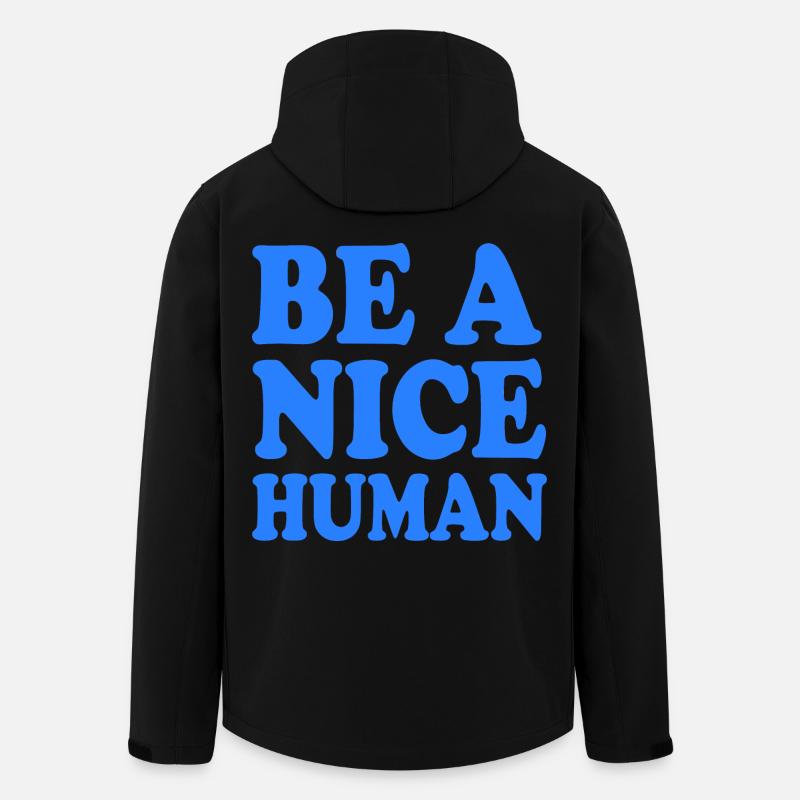 Be a nice human - Men’s Recycled Softshell Jacket by Stanley/Stella - black