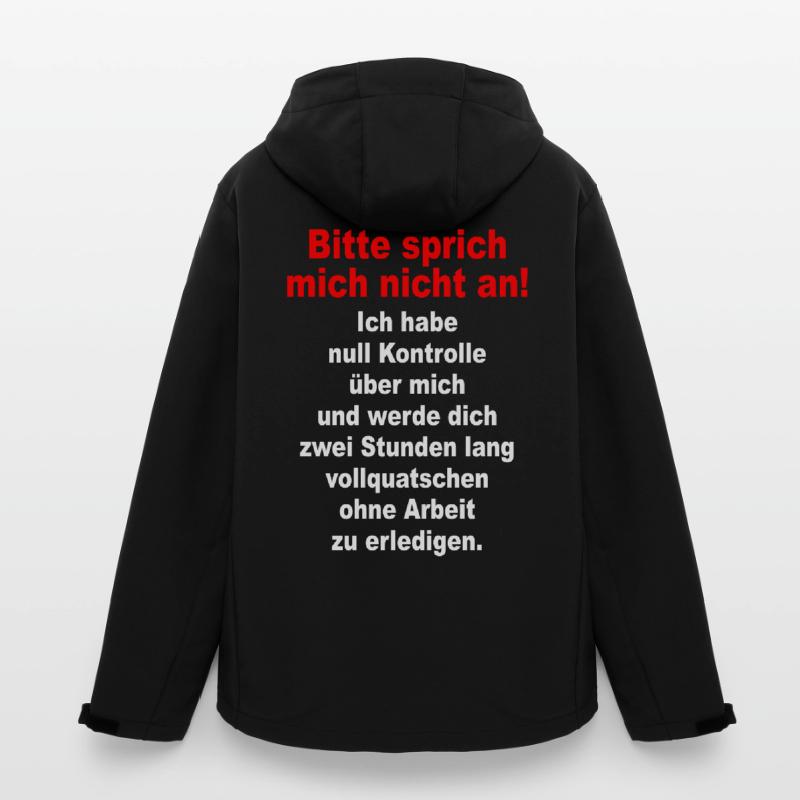 Bitte Sprich Mich Nicht An Ironie Sarkasmus Büro Recycelte Männer Softshell-Jacke von Stanley/Stella