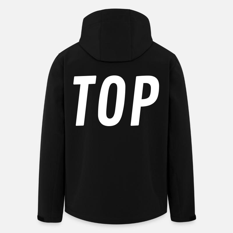 Haut ou bas - Veste softshell homme en polyester recyclé Stanley/Stella - noir