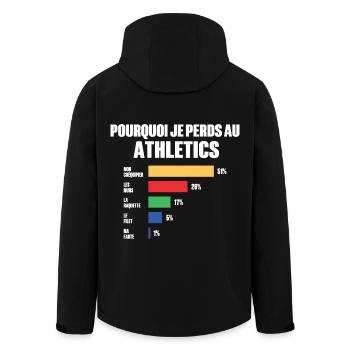 Athletics Loser Jersey Humor Athlet Player - Men’s Recycled Softshell Jacket by Stanley/Stella - black - Back - AI Model Male 185 light (185cm)