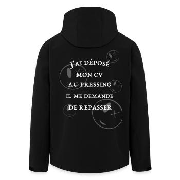 Mon cv - Veste softshell homme en polyester recyclé Stanley/Stella - noir - Dos - AI Model Male 185 light (185cm)