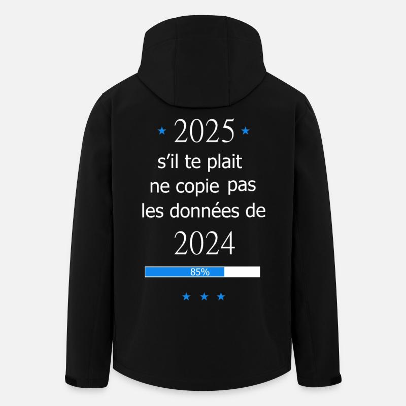bonne année 2025 - Veste softshell homme en polyester recyclé Stanley/Stella - noir
