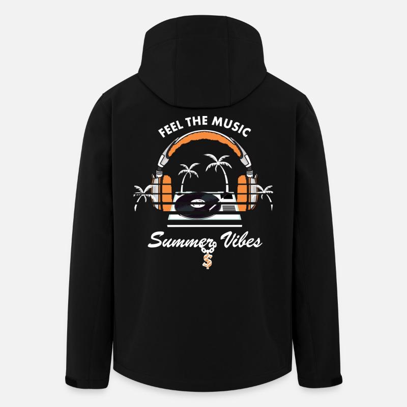 Sommer Musik - Recycelte Männer Softshell-Jacke von Stanley/Stella - Schwarz