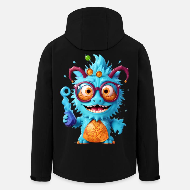Professeur Monster - Veste softshell homme en polyester recyclé Stanley/Stella - noir