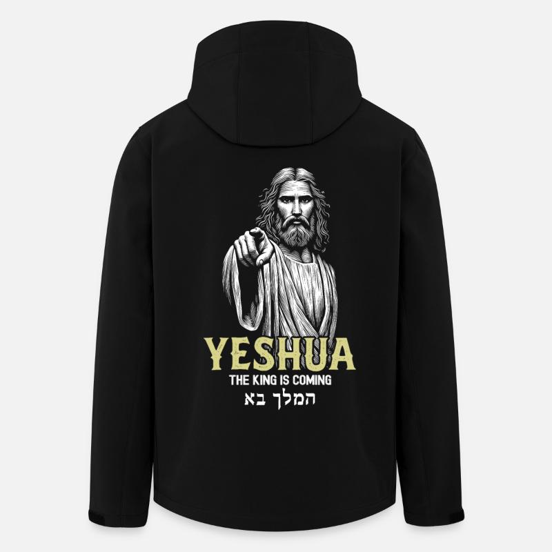 Yeshua Messie divin Illustration - Veste softshell homme en polyester recyclé Stanley/Stella - noir