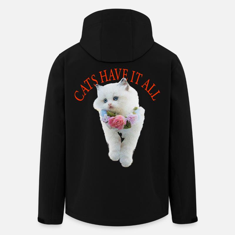 Sassy Cat - Men’s Recycled Softshell Jacket by Stanley/Stella - black